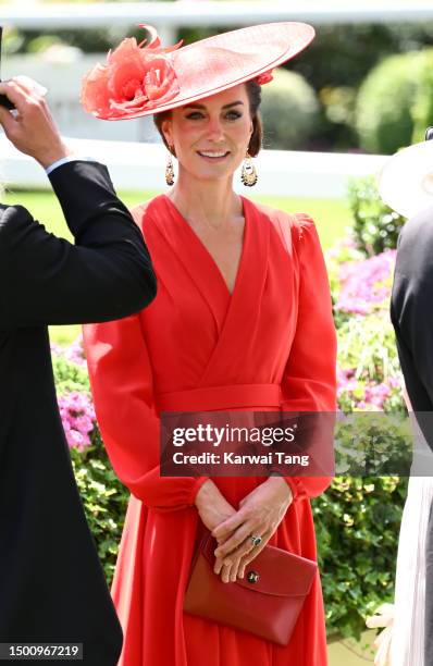 Catherine, Princess of Wales attends day four of Royal Ascot 2023 at Ascot Racecourse on June 23, 2023 in Ascot, England.