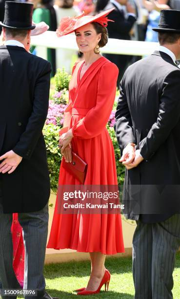 Catherine, Princess of Wales attends day four of Royal Ascot 2023 at Ascot Racecourse on June 23, 2023 in Ascot, England.