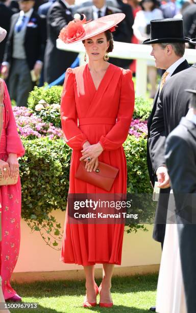 Catherine, Princess of Wales attends day four of Royal Ascot 2023 at Ascot Racecourse on June 23, 2023 in Ascot, England.