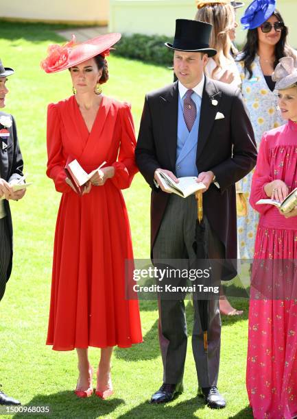 Prince William, Prince of Wales and Catherine, Princess of Wales attend day four of Royal Ascot 2023 at Ascot Racecourse on June 23, 2023 in Ascot,...