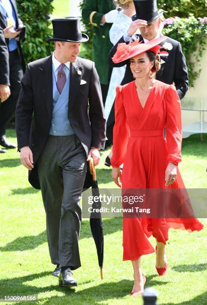 Prince William, Prince of Wales and Catherine, Princess of Wales attend day four of Royal Ascot 2023 at Ascot Racecourse on June 23, 2023 in Ascot,...