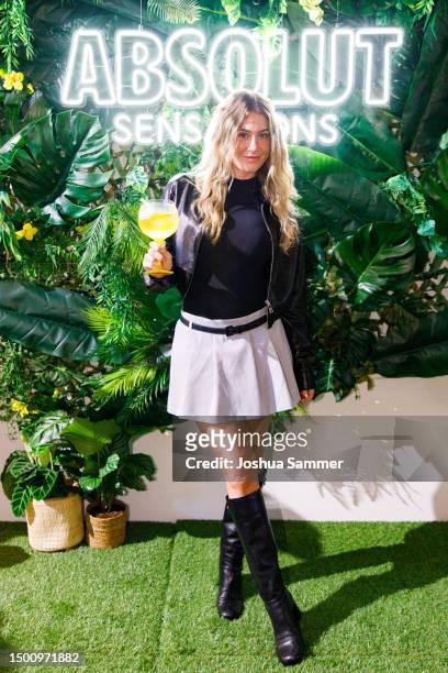 Isabella Schmidt attends the launch event for Absolut Sensations at KairosBlue on June 22, 2023 in Cologne, Germany.