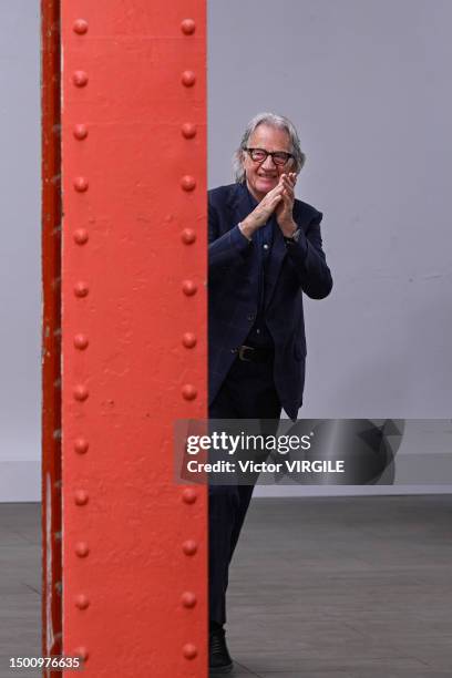 Fashion designer Paul Smith walks the runway during the Paul Smith Ready to Wear Spring/Summer 2024 fashion show as part of the Paris Men Fashion...