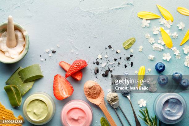 making natural body skin care - sustainable cosmetics stock pictures, royalty-free photos & images