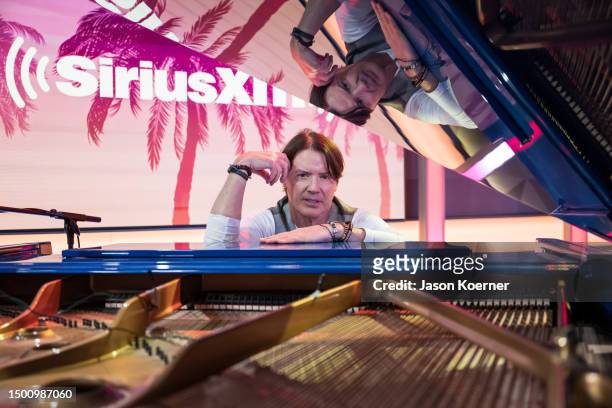 American pianist and songwriter Arthur Hanlon visits SiriusXM Studios on June 23, 2023 in Miami Beach, Florida.