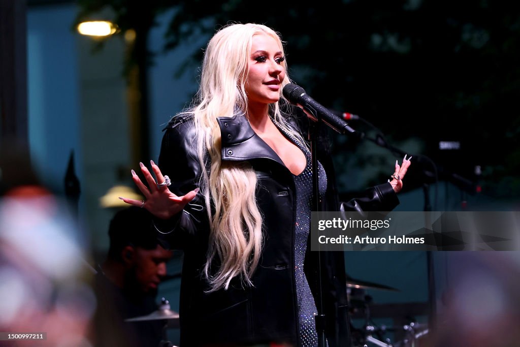 Christina Aguilera Headlines Pride Live's Stonewall Day 2023 At Hudson Yards, Powered By Google