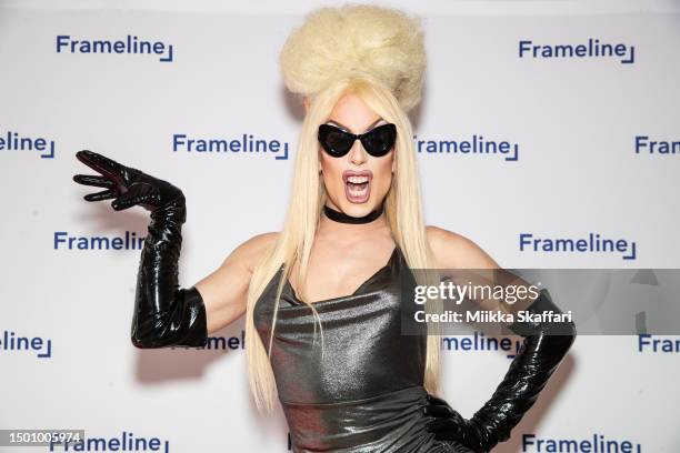 Alaska Thunderfuck arrives at the premiere of "God Save The Queens" at The Castro Theatre on June 23, 2023 in San Francisco, California.
