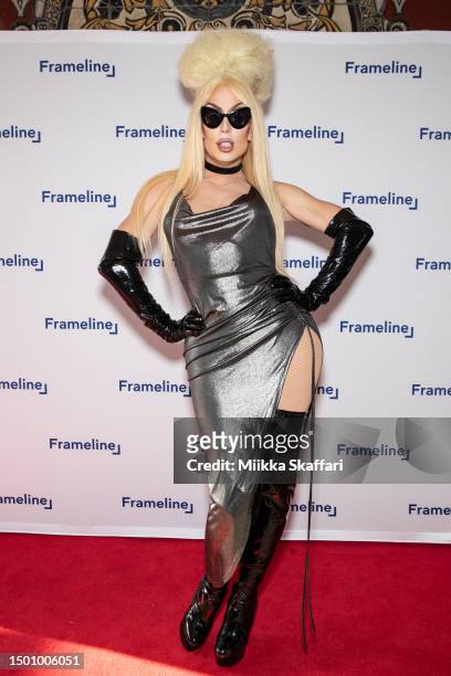 Alaska Thunderfuck arrives at the premiere of "God Save The Queens" at The Castro Theatre on June 23, 2023 in San Francisco, California.