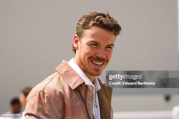 Will Poulter is seen outside Dior, during the Menswear Spring Summer 2024 as part of Paris Fashion Week on June 23, 2023 in Paris, France.