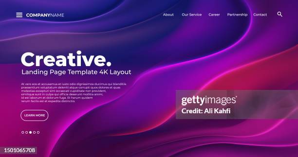 stockillustraties, clipart, cartoons en iconen met 4k landing page template - abstract dynamic, modern, futuristic, multi colored, simple for website template background - linkedin next wave