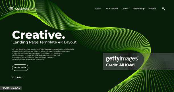 stockillustraties, clipart, cartoons en iconen met 4k landing page template - abstract dynamic, modern, futuristic, multi colored, simple for website template background - landingspagina