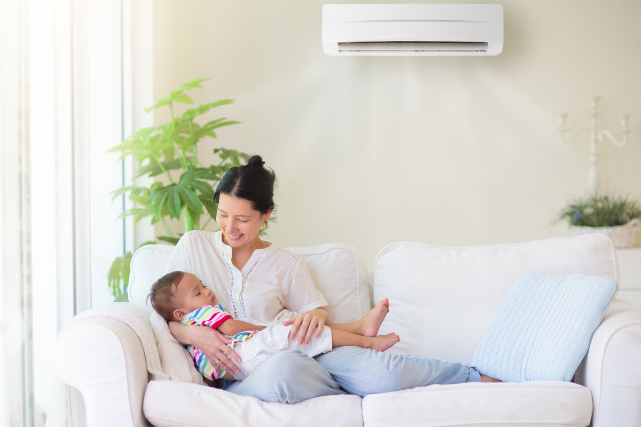 family enjoying ac