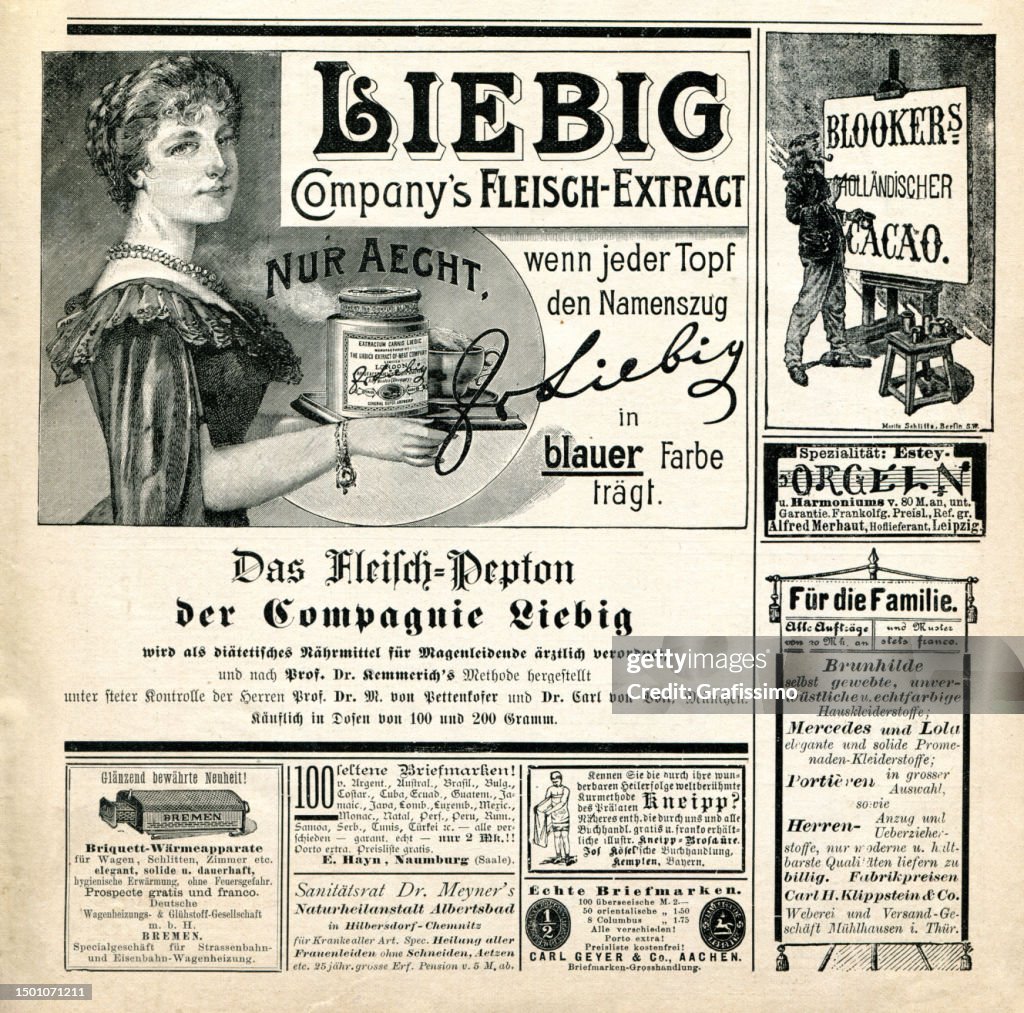 Newspaper advertising in Germany 1896