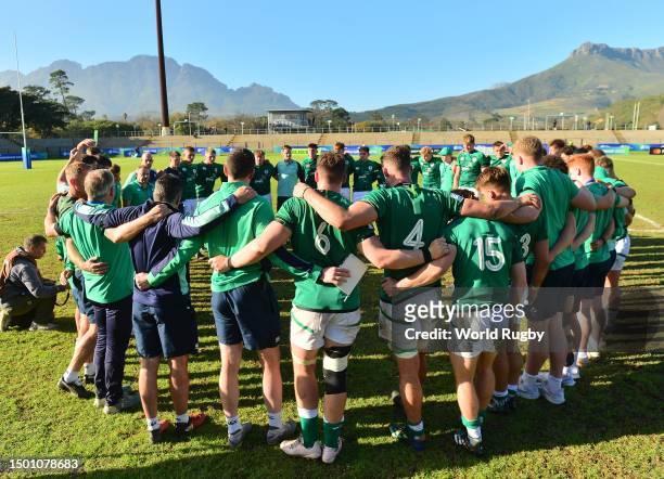 Players during the World Rugby U20 Championship 2023, group B match between Ireland and Fiji at Danie Craven Stadium on July 4, 2023 in Stellenbosch,...