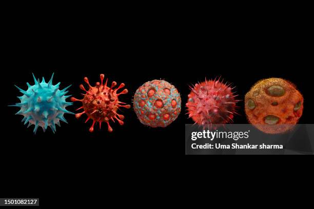 virus mutation - mix photo illustration stock-fotos und bilder