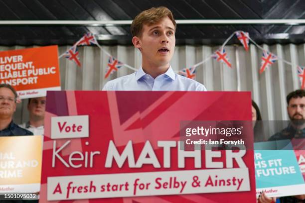 Labour’s Keir Mather, candidate for the Selby and Ainsty by-election speaks as he launches his plan to deliver a fresh start for the constituency...