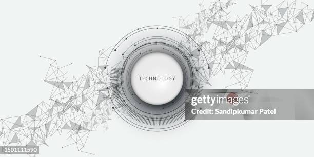 ilustrações de stock, clip art, desenhos animados e ícones de abstract technology background - interface dots