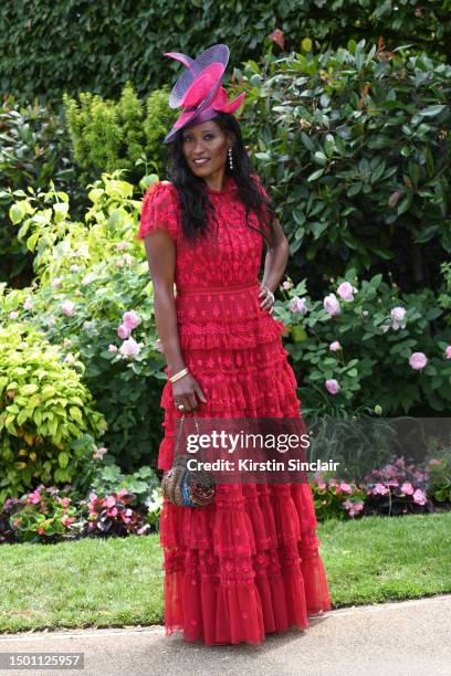 Racegoer attends day five of Royal Ascot 2023 at Ascot Racecourse on June 24, 2023 in Ascot, England.