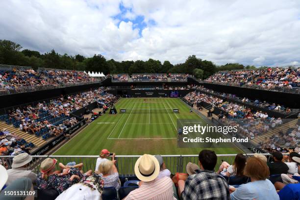 General view as Jelena Ostapenko of Latvia plays against Anastasia Potapova in the Women's Semi Final match during Day Eight of the Rothesay Classic...