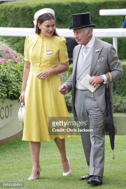 Lady Sophie Winkleman and King Charles III attend day five of Royal Ascot 2023 at Ascot Racecourse on June 24, 2023 in Ascot, England.