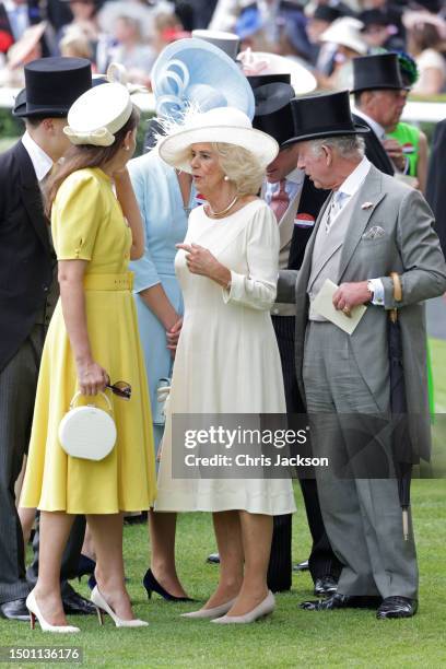 Lady Sophie Winkleman, Queen Camilla and King Charles III attend day five of Royal Ascot 2023 at Ascot Racecourse on June 24, 2023 in Ascot, England.