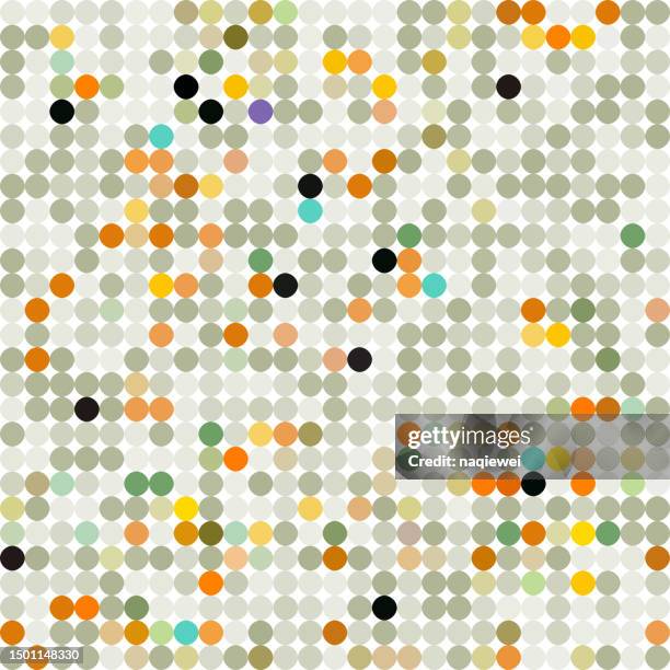 vector colors polka dots pixelated textured abstract background - extreme close up stock illustrations