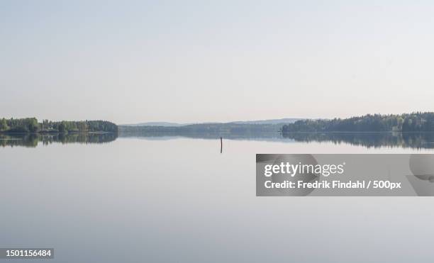 scenic view of lake against clear sky,sweden - sverige landskap stock pictures, royalty-free photos & images