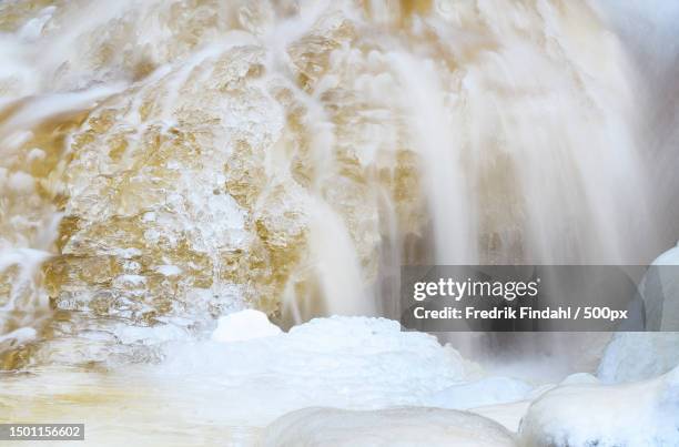 scenic view of waterfall,sweden - vatten stock-fotos und bilder