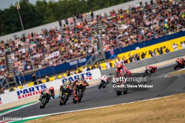 Francesco Bagnaia of Italy and Ducati Lenovo Team rides during the Sprint of the MotoGP Motul TT Assen at TT Circuit Assen on June 24, 2023 in Assen,...