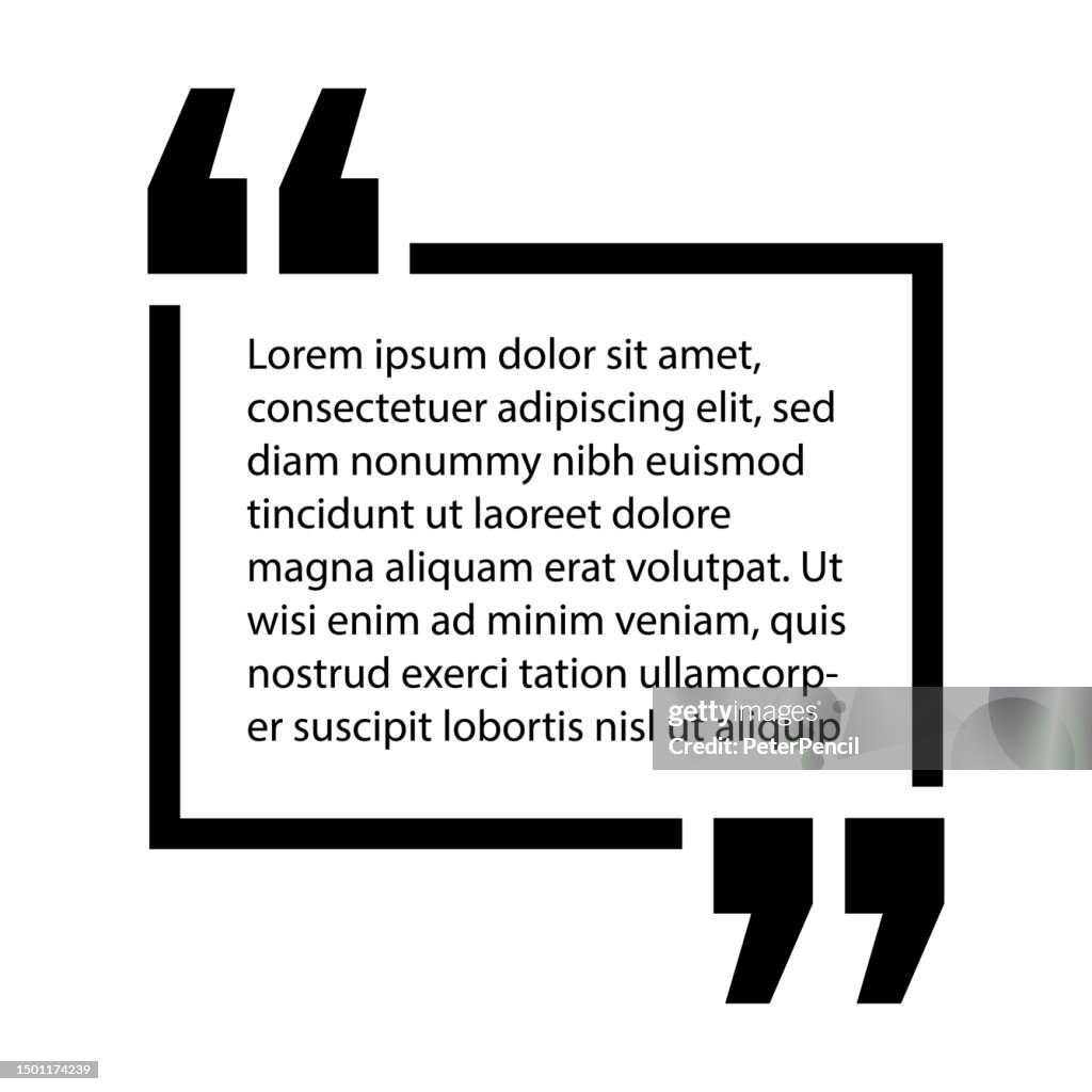 Quote Marks Abstract Vector Icon