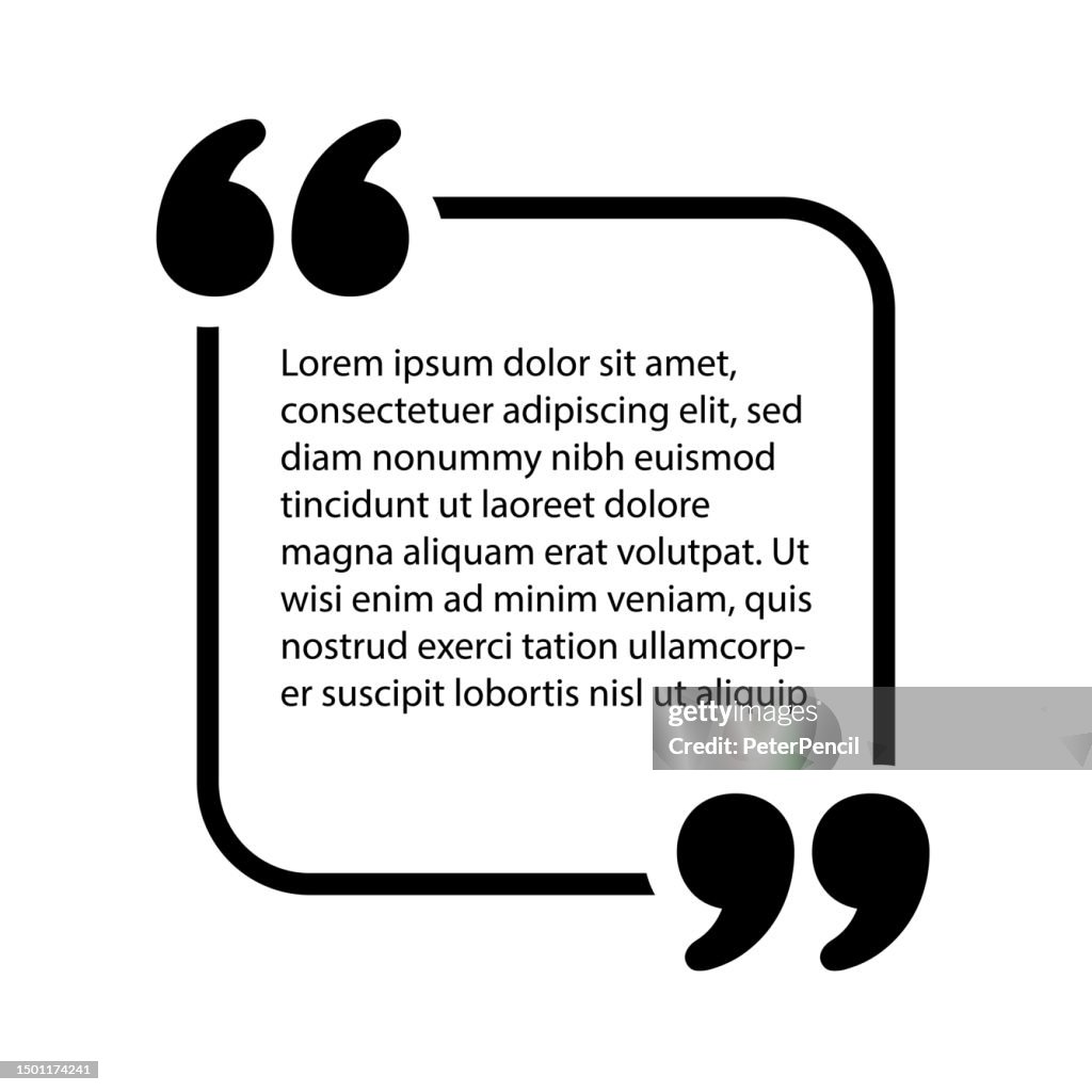 Quote Marks Abstract Vector Icon
