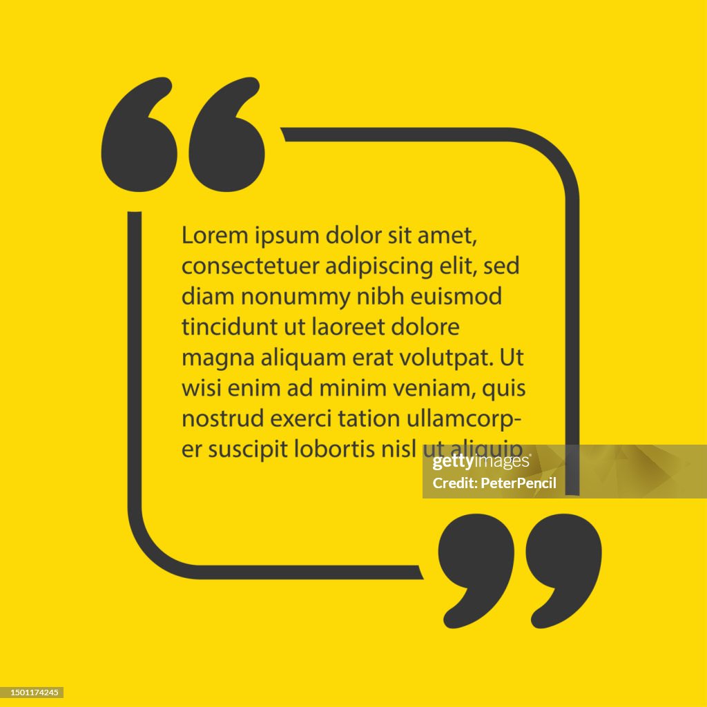 Quote Marks Abstract Vector Icon