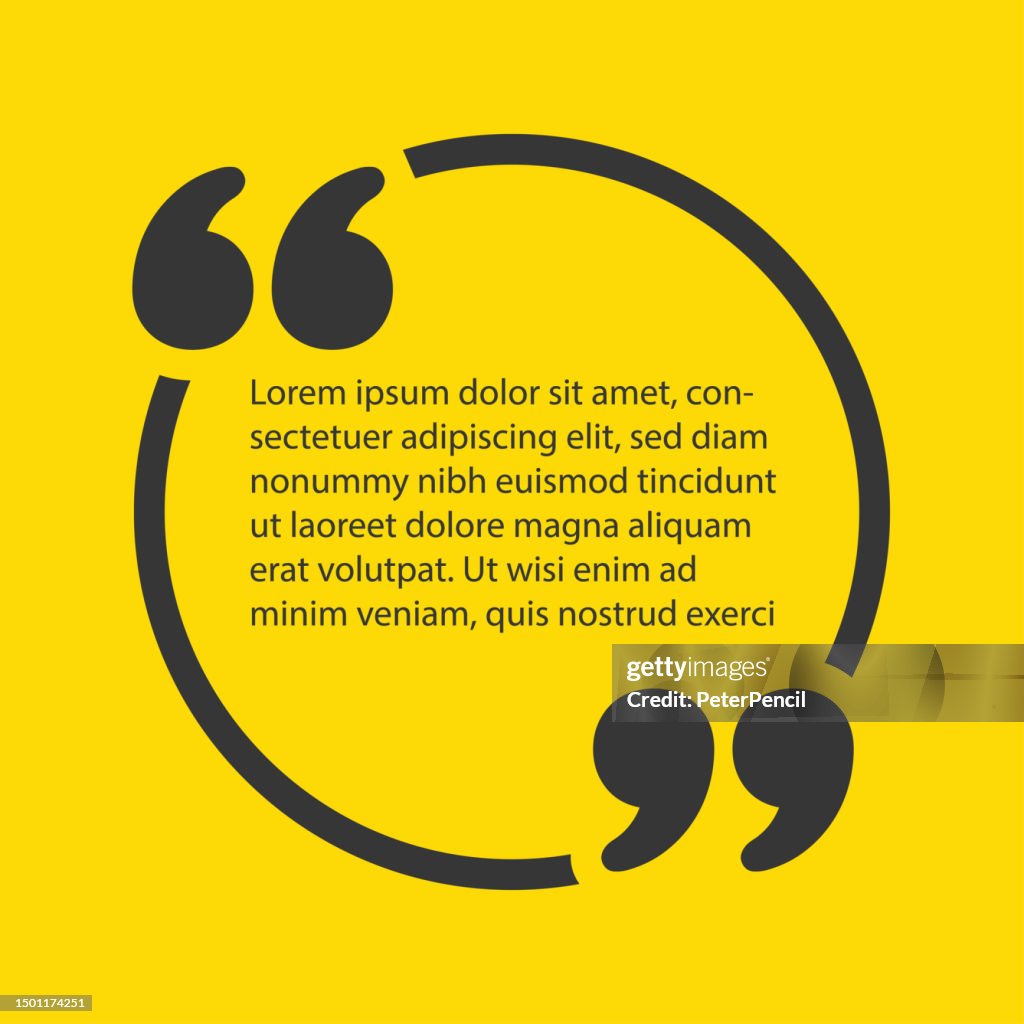 Quote Marks Abstract Vector Icon