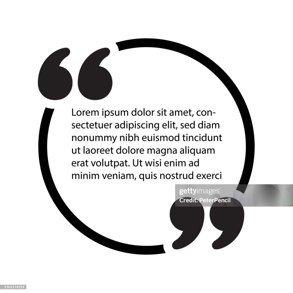 Quote Marks Abstract Vector Icon