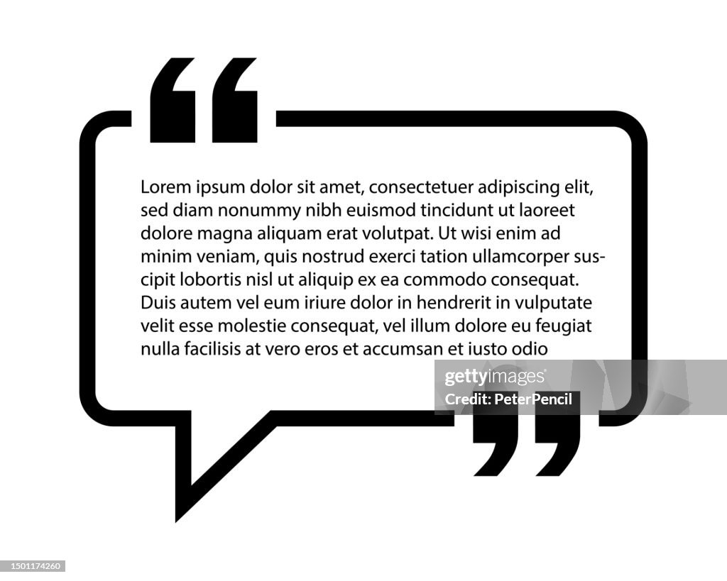 Quote Marks Abstract Vector Icon