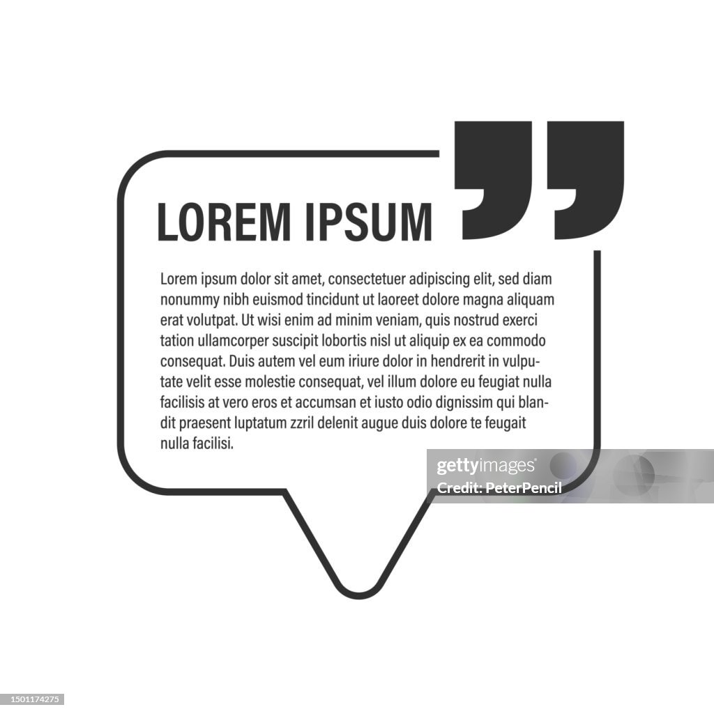 Quote Marks Abstract Vector Icon