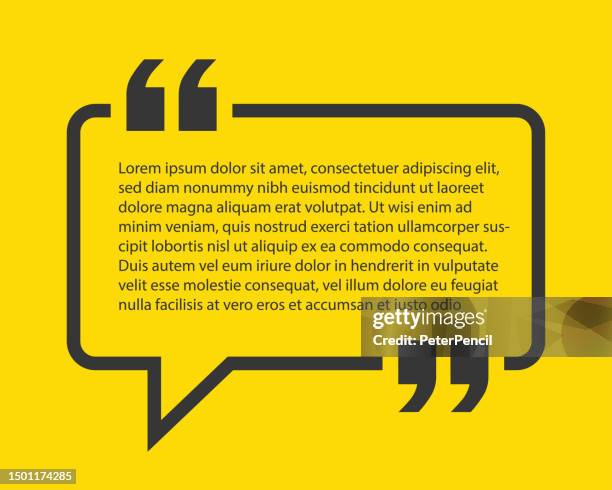 ilustraciones, imágenes clip art, dibujos animados e iconos de stock de comillas icono vectorial abstracto - comillas signo de puntuación