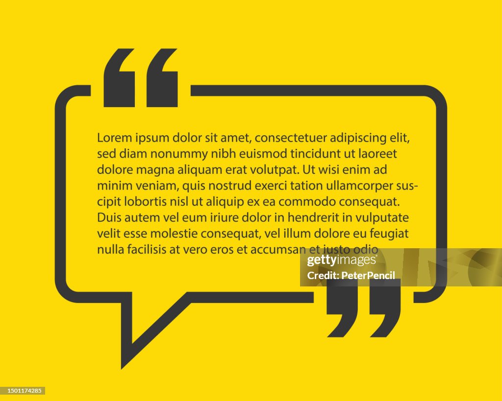Quote Marks Abstract Vector Icon