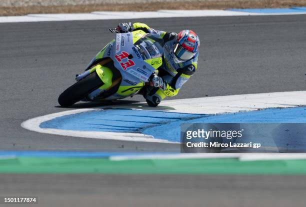 Matteo Ferrari of Italy and Felo Gresini MotoE rounds the bend during the MotoE race 1 during the MotoGP of Netherlands - Qualifying at TT Circuit...