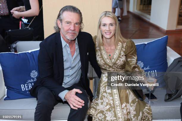 Dennis Quaid and Laura Savoie attend the red carpet of the Filming Italy 2023 on June 24, 2023 in Santa Margherita di Pula, Italy.