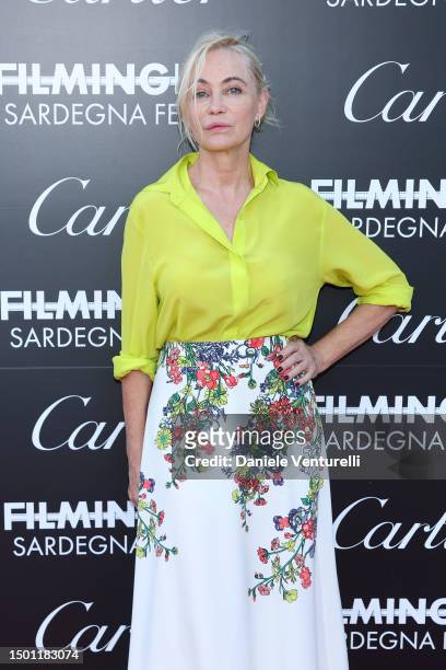 Emmanuelle Béart attends the red carpet of the Filming Italy 2023 on June 24, 2023 in Santa Margherita di Pula, Italy.