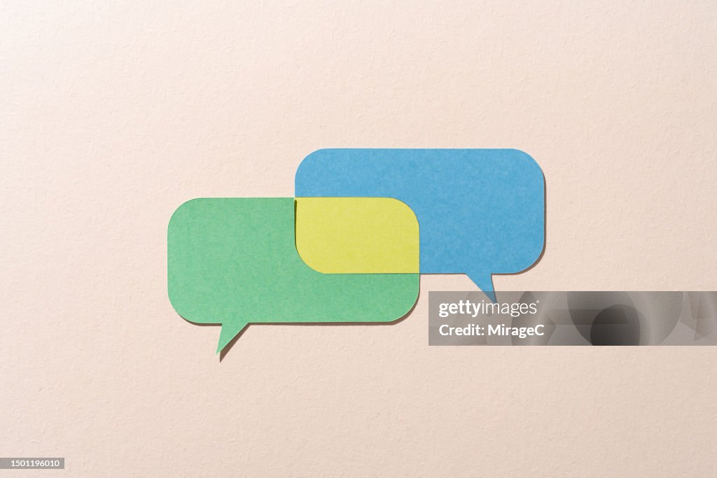 Two Overlapped Chat Bubbles Common Ground, Paper Craft