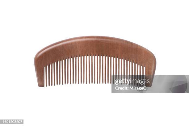 wooden comb isolated on white - comb stock pictures, royalty-free photos & images