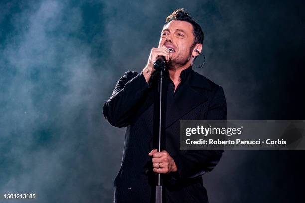 Tiziano Ferro performs at Stadio Olimpico on June 24, 2023 in Rome, Italy.