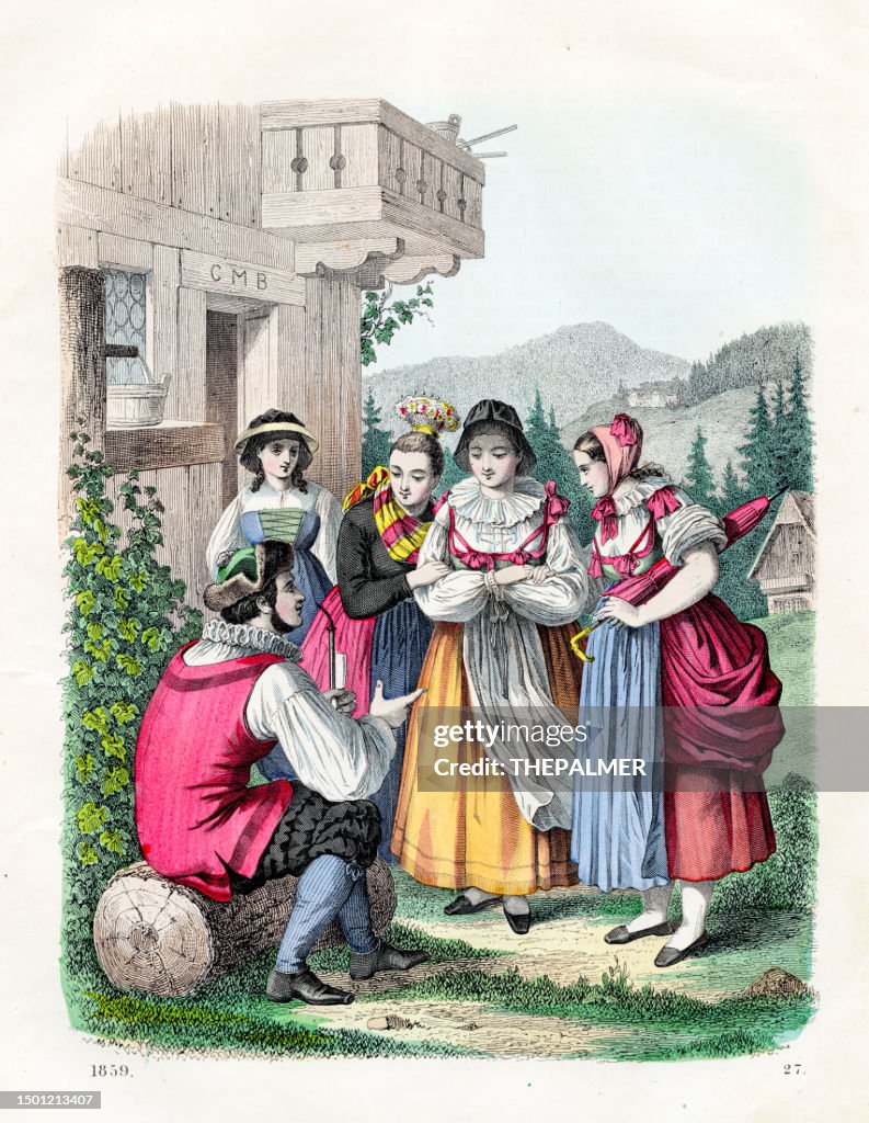 Netz Kinzigtal The Kinzigtal And Its Inhabitants Very Rare Plate From Book Of The ...