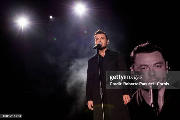 Tiziano Ferro performs at Stadio Olimpico on June 24, 2023 in Rome, Italy.