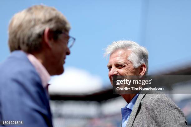 Philadelphia Phillies president of baseball operations David Dombrowski looks on before a game between the Philadelphia Phillies and the New York...