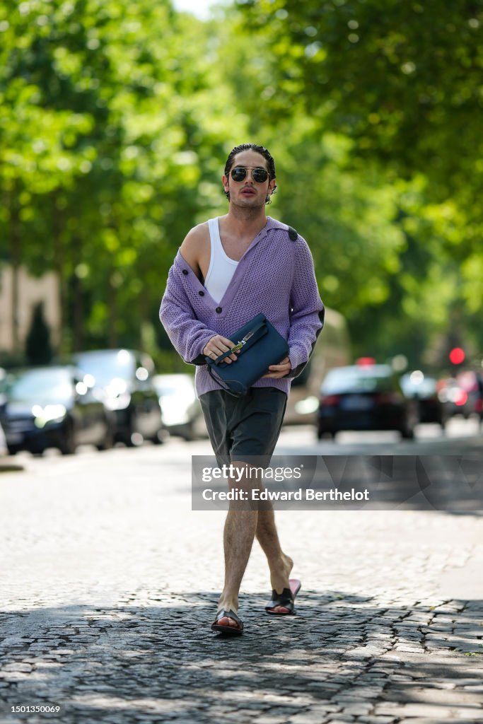 Street Style - Paris Fashion Week - Menswear Spring/Summer 2024 : Day Five