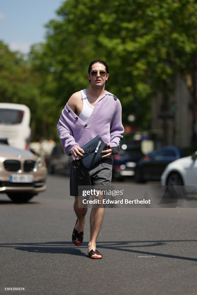 Street Style - Paris Fashion Week - Menswear Spring/Summer 2024 : Day Five