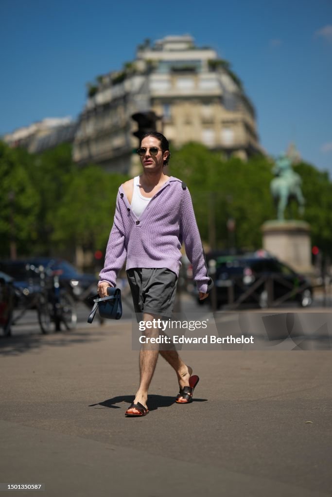 Street Style - Paris Fashion Week - Menswear Spring/Summer 2024 : Day Five